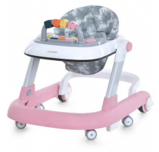 Ходунки ME 1163 MULTIWAY Pink 2в1 муз., пушер, колеса 6шт, муз, світло, на бат-ці, в кор, рожевий.